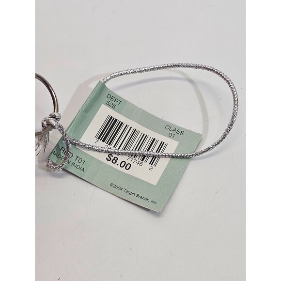 VINTAGE Marshall Field's Glass Ball Globe Ornament Red Snowflake Holiday Decor - Picture 5 of 6